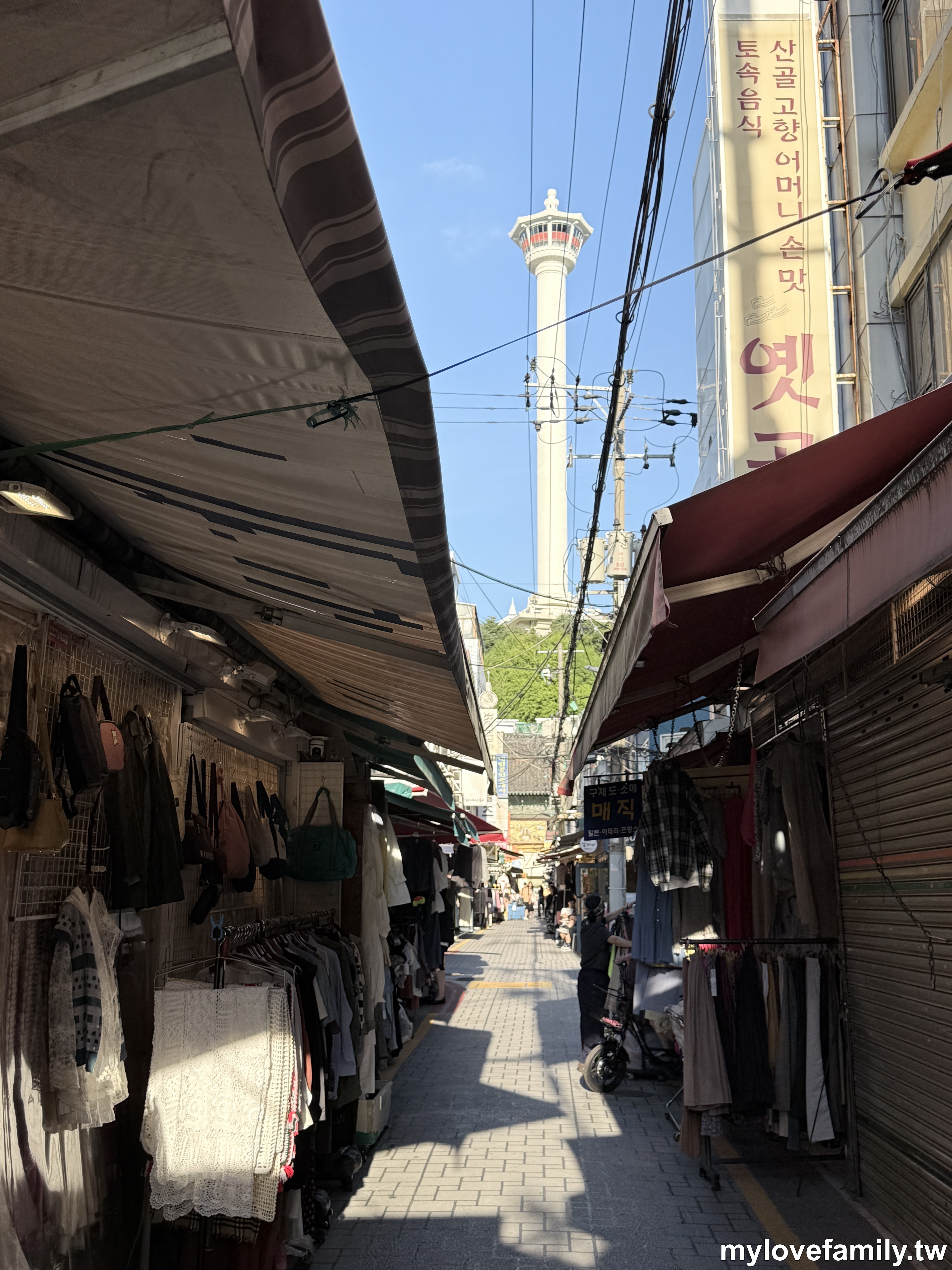 市場巷口遠眺釜山塔