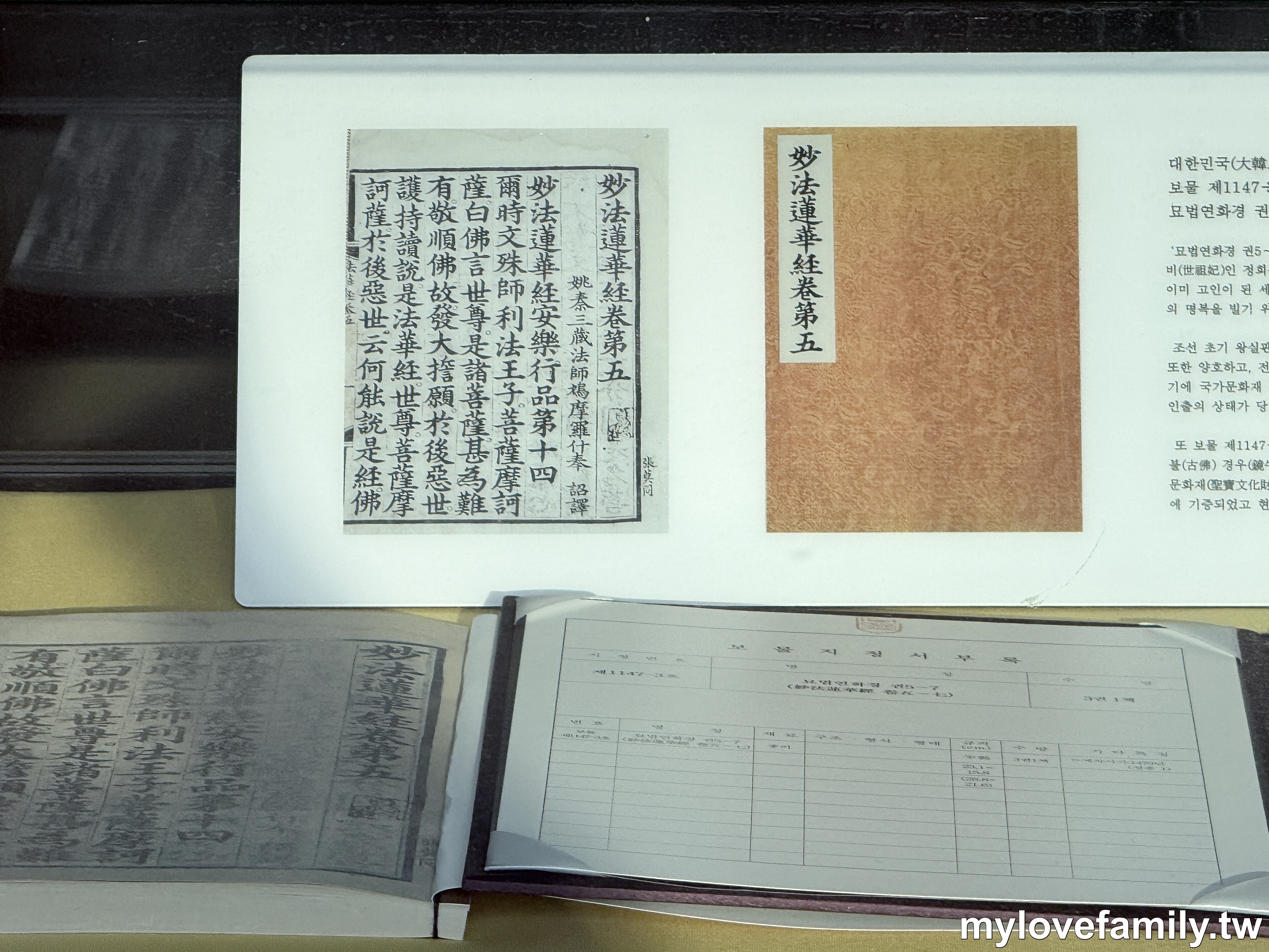 寶物第1147號妙法蓮華經卷展示櫃